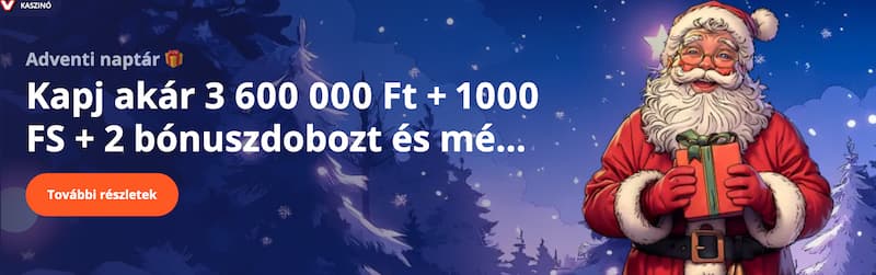 Vulkan Vegas Casino karácsonyi bónusz