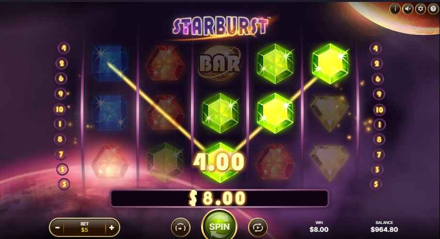 play starburst slot