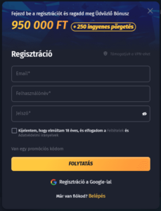 WinShark casino regisztrációs