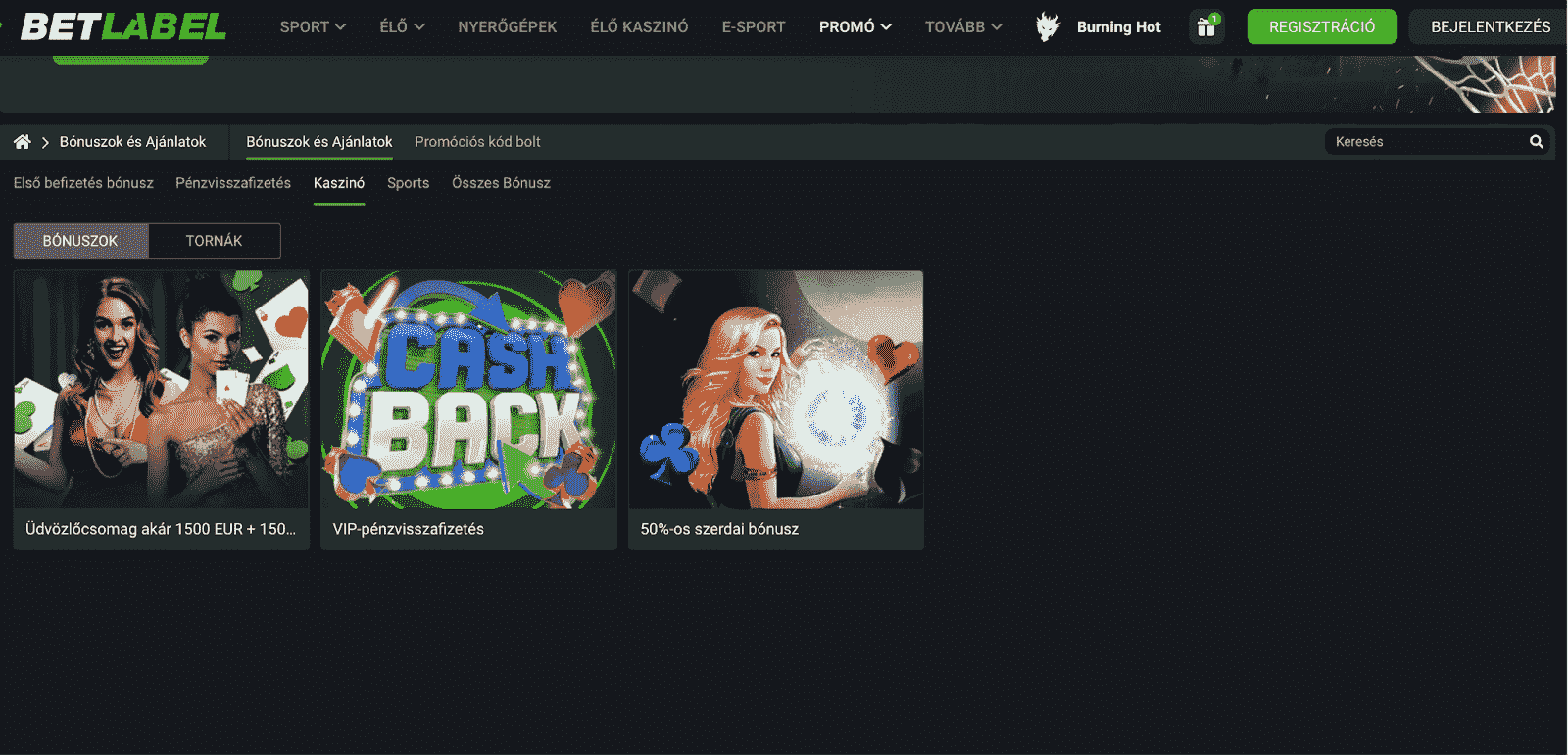 betlabel bónusz