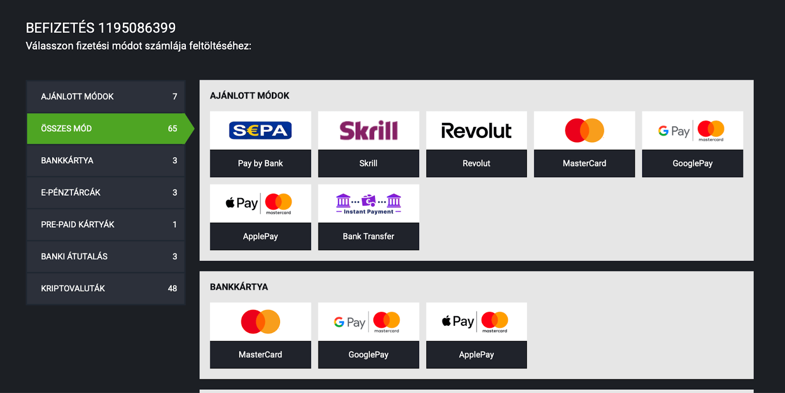 betlabel kifizetés