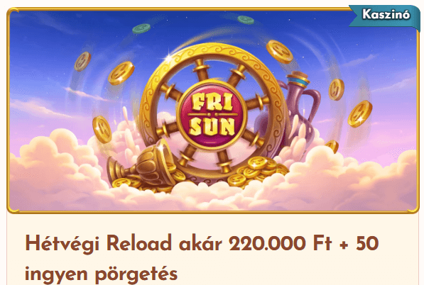 BetHall Hétvégi Reload bónusz