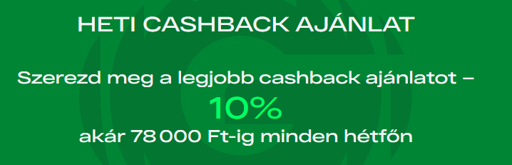 Glitchspin Heti cashback ajánlat
