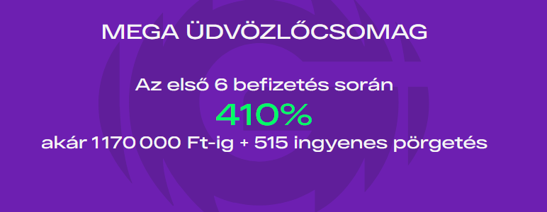 Glitchspin üdvözlő bónusz