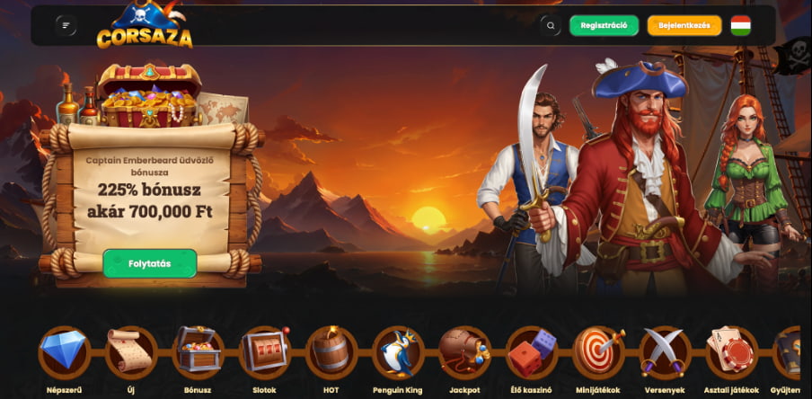 Corsaza kaszinó honlapja