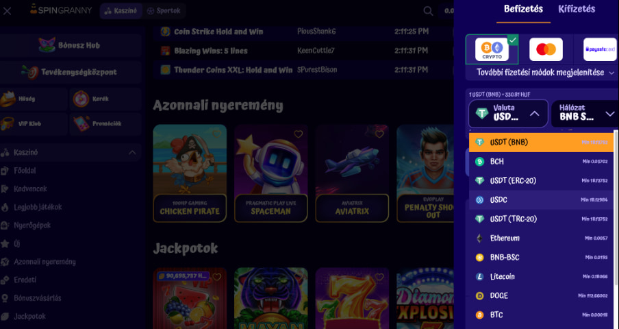 Kriptovalutás fizetések