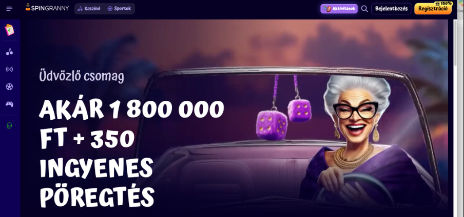 üdvözlő SpinGranny bónusz