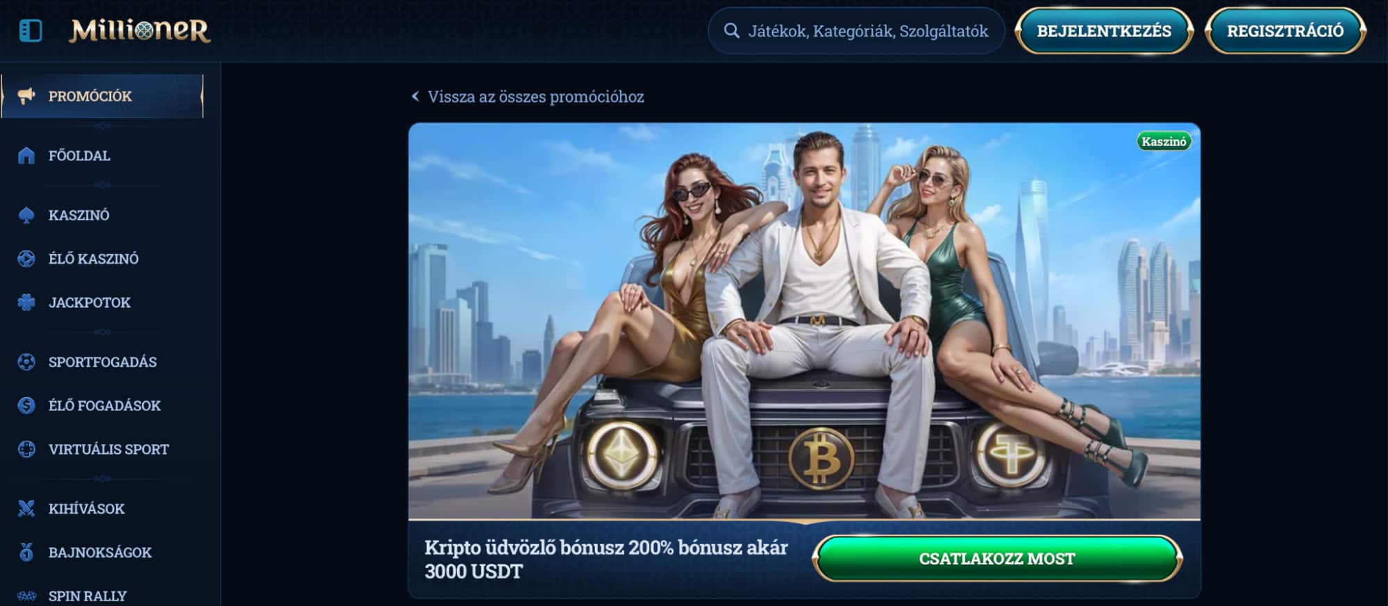 millioner crypto bonus